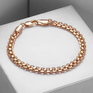 585 Rose Bismark Link Chain Bracelet 17.5cm GB421
