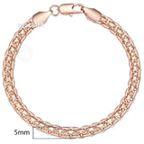 585 Rose Bismark Link Chain Bracelet 17.5cm GB421