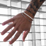 Cuban Chain Men Bracelet Set Stainless Steel Link Chain Bracelet Gift