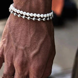 Cuban Chain Men Bracelet Set Stainless Steel Link Chain Bracelet Gift