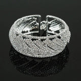 Silver Chain Link Bracelets & Bangles Crystal Wedding Jewelry