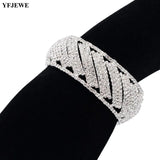 Silver Chain Link Bracelets & Bangles Crystal Wedding Jewelry