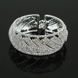 Silver Chain Link Bracelets & Bangles Crystal Wedding Jewelry