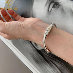 XIYANIKE Silver Solid Irregular Bracelet Female