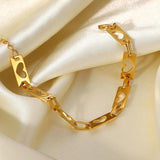 Heart Chain Bracelet 18K Plated Stainless Steel for Women
