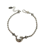 Foxanry Silver Punk Bracelet Moon Stars Chain Bangle Party Jewelry
