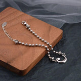 Foxanry Silver Punk Bracelet Moon Stars Chain Bangle Party Jewelry