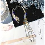 Full Rhinestone Bracelet Long Tassel Crystal Bangles