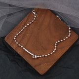 Foxanry Silver Good Luck Bracelet for Women Vintage Bead Chain Bangles