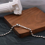 Foxanry Silver Good Luck Bracelet for Women Vintage Bead Chain Bangles