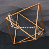 Foxanry Silver Good Luck Bracelet for Women Vintage Bead Chain Bangles