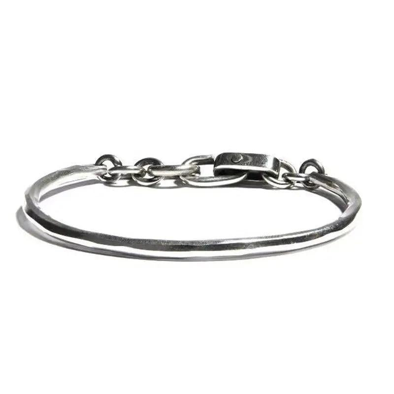 XIYANIKE Retro Distressed Lock Knot Hook Chain Bracelet