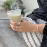 XIYANIKE Retro Distressed Lock Knot Hook Chain Bracelet