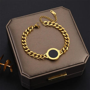 316L Stainless Steel Women's Roman Numerals Bracelet