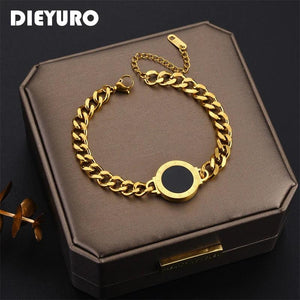 316L Stainless Steel Women's Roman Numerals Bracelet