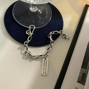 Irregular Stitching Chain Bracelet Distressed Jewelry for Women