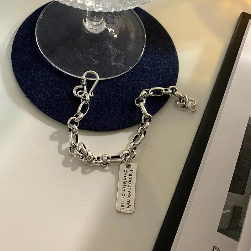Irregular Stitching Chain Bracelet Distressed Jewelry for Women