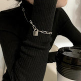 Irregular Stitching Chain Bracelet Distressed Jewelry for Women