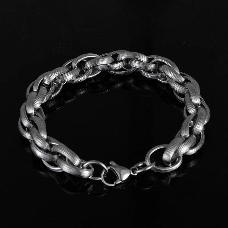 316L Stainless Steel Chain Bracelet for Men Women