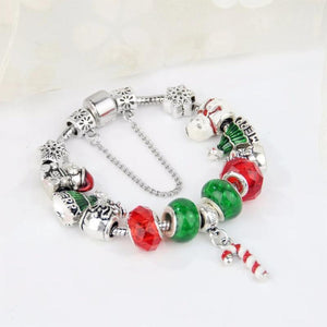Silver Plated Reindeer Bracelet for Women Christmas DIY Jewelry