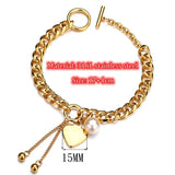 Elegant Heart Pearl Bracelet for Women