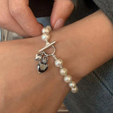 Silver Heart Bracelet for Women Party Jewelry