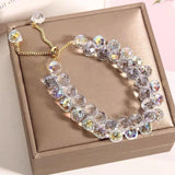 Adjustable Stone Beads Bracelet Women Crystal Jewelry