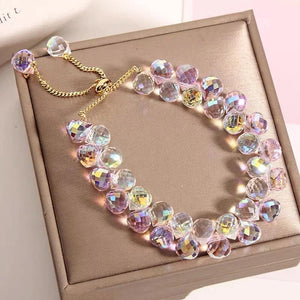 Adjustable Stone Beads Bracelet Women Crystal Jewelry