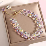 Adjustable Stone Beads Bracelet Women Crystal Jewelry