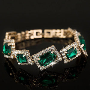 Green Crystal Stone Bracelet Charm For Ladies
