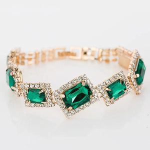 Green Crystal Stone Bracelet Charm For Ladies