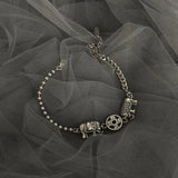 Vintage Elephant Ancient Coins Silver Bracelet For Women Men