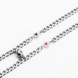 Stainless Steel Luminous Heart Beads Bracelet Magnetic Attraction