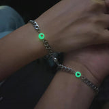 Stainless Steel Luminous Heart Beads Bracelet Magnetic Attraction