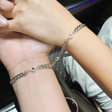 Stainless Steel Luminous Heart Beads Bracelet Magnetic Attraction