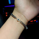 Stainless Steel Luminous Heart Beads Bracelet Magnetic Attraction
