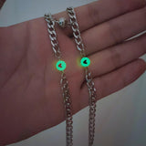 Stainless Steel Luminous Heart Beads Bracelet Magnetic Attraction