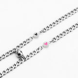 Stainless Steel Luminous Heart Beads Bracelet Magnetic Attraction