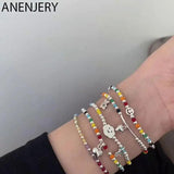 Silver Beads Bracelet Female Sweet Cloud Heart Pendant
