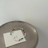 Silver Beads Bracelet Female Sweet Cloud Heart Pendant