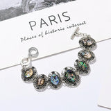 Vintage Ethnic Shell Bracelets & Bangles for Women Boho Carved Link Bracelets