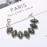 Vintage Ethnic Shell Bracelets & Bangles for Women Boho Carved Link Bracelets
