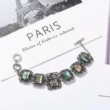Vintage Ethnic Shell Bracelets & Bangles for Women Boho Carved Link Bracelets