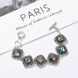 Vintage Ethnic Shell Bracelets & Bangles for Women Boho Carved Link Bracelets