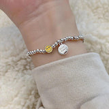 Rainbow Smiley Elasticity Bracelet for Women Couples