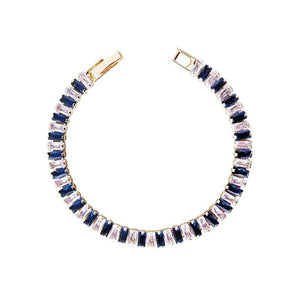 Colorful Square Zircon Chain Bracelets For Women