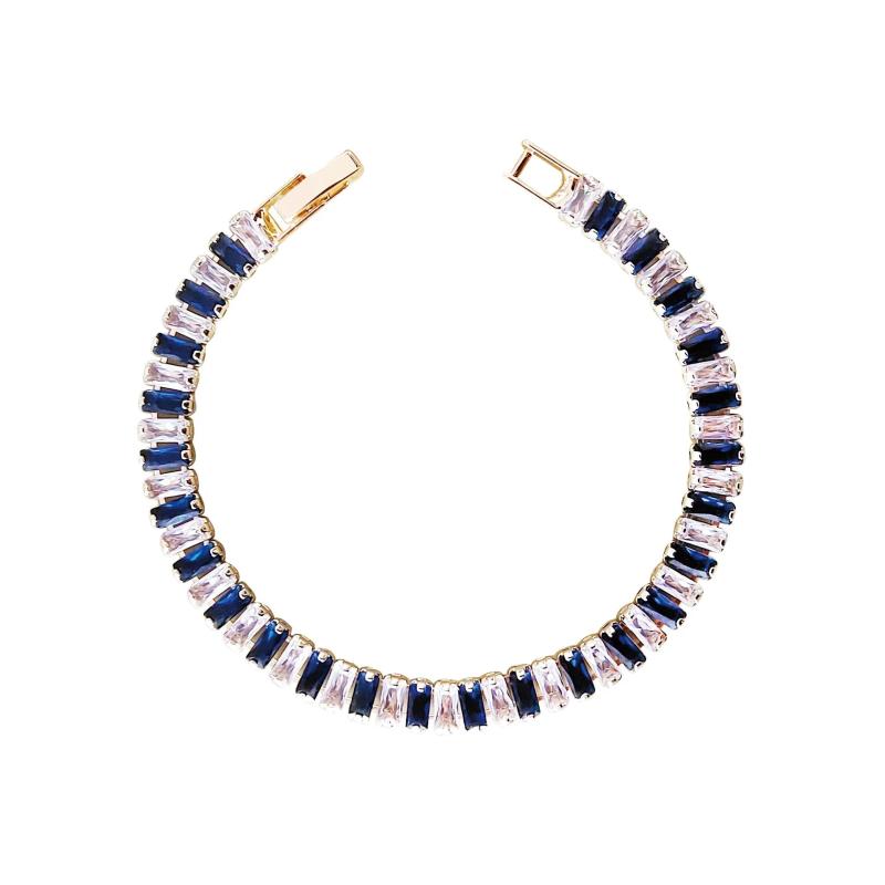 Colorful Square Zircon Chain Bracelets For Women