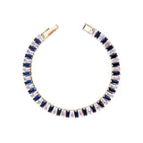 Colorful Square Zircon Chain Bracelets For Women