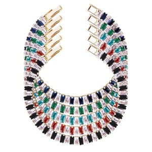 Colorful Square Zircon Chain Bracelets For Women