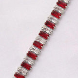 Colorful Square Zircon Chain Bracelets For Women